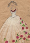 bridal gown design sketch