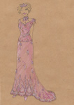 bridal gown design sketch