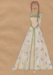 bridal gown design sketch